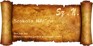 Szokola Nóra névjegykártya